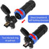 Trolling Motor Plug Receptacle Set, Waterproof Marine Boat DC Power Connector, 12V/24V/36V/48V, 2-Pack for Fishing