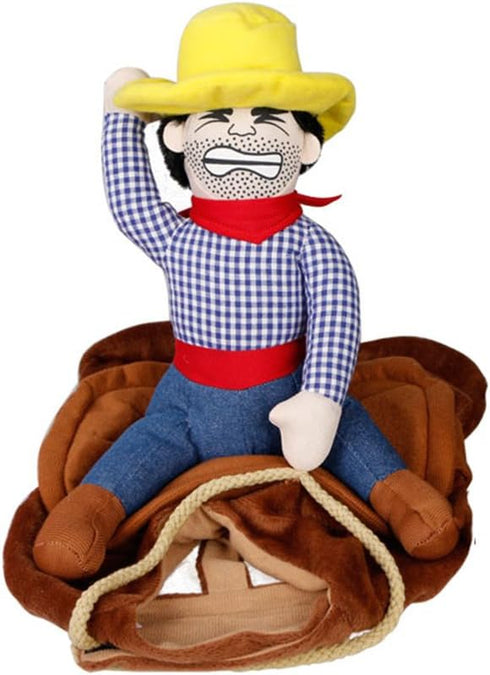 Dog Costume Pet Puppy Suit Cowboy Rider Style Carrying Costume for Halloween Christmas Party Photograph-Large