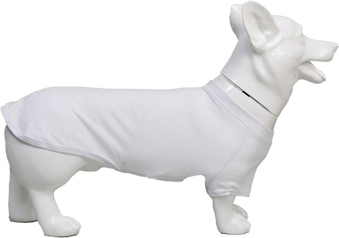 Lovelonglong Pet Clothing Dog Costumes Blank T-Shirt Tee Shirts for Dachshund Dogs, Corgi 100% Cotton White D-M