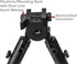 Lion Gears Tactical Pro Bipod, Height Adjustable 8.5" to 10.6" with Double Swivel and QD Mounting Deck