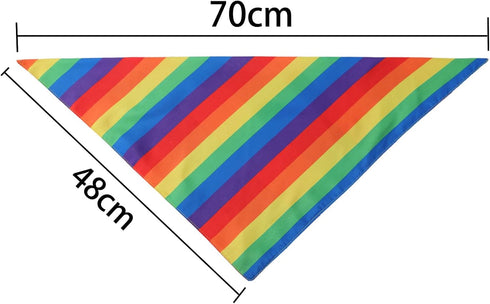 Generic Rainbow Bandana Dog Cat Pets Collar Bibs Pride Day Party LGBT Pet Scarf Fabric Cute Decoration Accessories