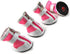 Zunea Small Dog Shoes for Hot Pavement, Breathable Mesh Boots, Adjustable Non-Slip Zipper Pet Booties, Pink 5#