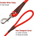 MayPaw Dog Leash, 4 FT/6 FT/8 FT/10 FT Classic Solid Colors, Strong Nylon Rope with Heavy Duty Silver Clasp, Red