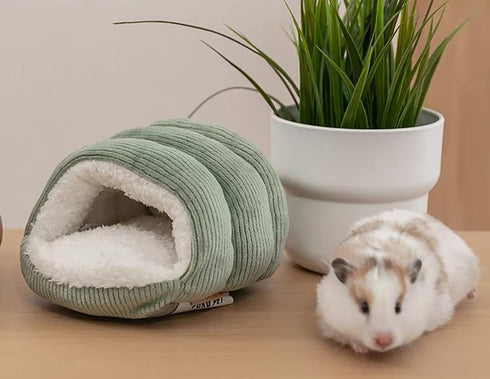 LOS ANDES Hamster Warm Bed House Hideout Soft Washable Mice, Rat Nest Small Animal House Cage Accessories for Mice