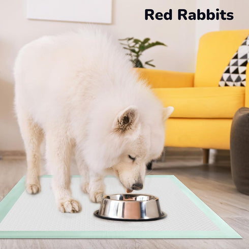 Red Rabbits 100PCS 18" 13" Puppy Pee Pads Disposable Pet Toilet Training Pads x for Dogs, Ultra Absorbent|Quick