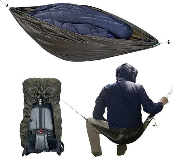 Onewind Versatile Gear Sling or Backpack Rain Cover, Ultralight Waterproof Hammock Storage for Backpack, Clothes, Food