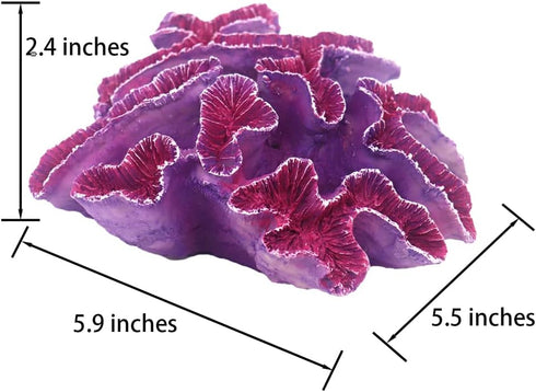 Coral Reef Aquarium Decorations, Big Fish Tank Ornaments in Pink and Purple