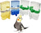 Hamiledyi Automatic Bird Water Dispenser, 4pcs No Overflow Transparent Container for Parrot Feeder & Bird Cage