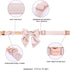 Unique Style Paws Silk Pink Dog Collar, Adjustable Durable Collar with Bow for Medium Dogs