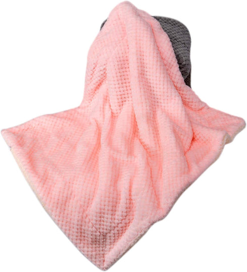 DW Plush Fleece Receiving Blanket for Pet, Dog, Cat - Baby Pink, Warm & Soft, Travel, Outdoor, Couch, Sofa (24" x 32")
