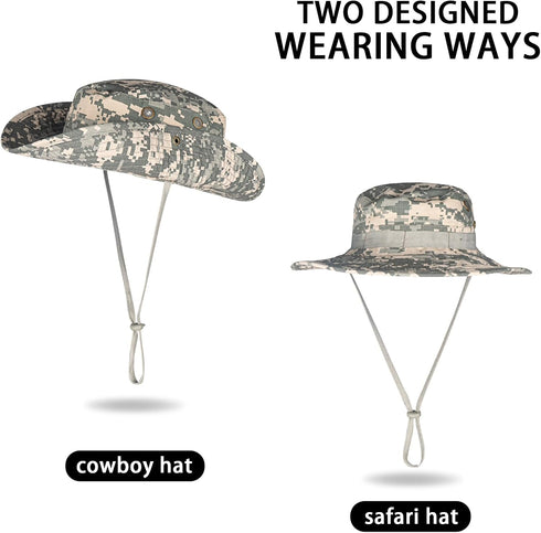 Sun Hats for Men Women Bucket Hat UPF 50+ UV Protection Boonie Hat for Safari Fishing Hiking Garden Beach