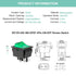 QTEATAK KCD4 2Pcs DC 12V-24V 30A DPST 4-Pin 2 Position ON/Off Boat Rocker Toggle Switch with Green LED Light (Only for DC12-24V)