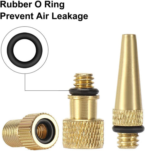 YASI Bicycle Presta Schrader Valve Adaptor, 16PCS Brass Bike Pump Adapters, Inflatable Toys Nozzle Inflator Adapter