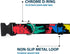 Buckle-Down Plastic Clip Collar - Dinosaurs Black/Multi Color, 1" Wide, Fits 15-26" Neck, Large