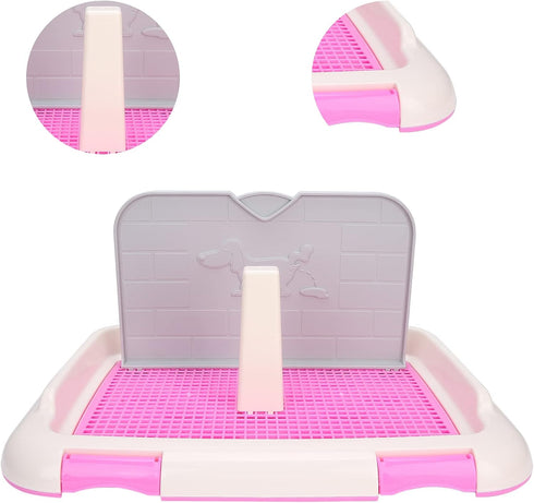 Indoor Potty Tray Indoor Dog Toilet with Fence, Suitable for Small Dogs and Puppies, Designed for Timed Urination