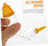 5sets Mipcase Glass Pet Feeder Nipple for Newborn Puppies Kittens Kitten Feeding Tube Safe Odorless Pet Feeding