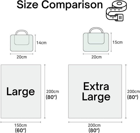80x60in 80x80in, ESLA Cute Gingham Picnic Blanket, Waterproof Foldable, in Large and Extra Large Portable Compact Beach