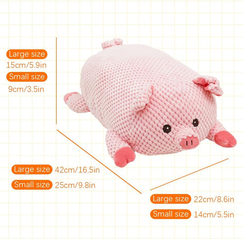 2024 Eadwe Cute Plush Dog Toy, New Durable Squeaky Pig Sound Toy for Dogs, Fun and Engaging Chew Toy for French