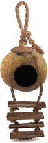 SunGrow Leopard Gecko Coconut Husk Hut - Cave Habitat with Ladder and Shell Opening, 1 Pc per Pack