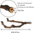 PINVNBY Natural Parrot Perch Bird Stand Pole, 2PCS Wild Grape Stick for Small Lovebirds Budgies Cockatiels