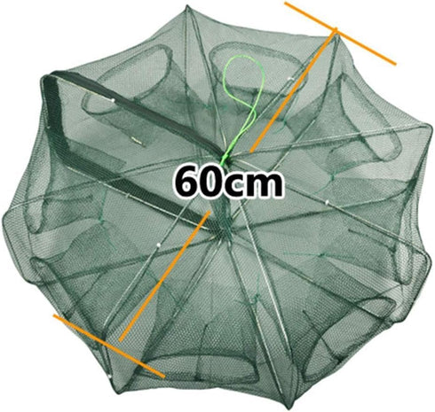 Bayou Trading USA Cage(6 Pack), 8 Octagon Shrimp Holes, Foldable, can Also be Used as Crawfish Trap, Bait Cage.