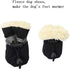 YAODHAOD Dog Boots & Paw Protectors, Fleece Warm Snow Booties with Reflective Strip for Small Medium Dogs, Black