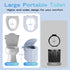 Adults,15" Clirass Portable Camping Toilet for Portable Outdoor Folding Tall Toilet with Lid and Paper Holder,Compact