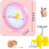 WishLotus Silent Hamster Running Wheel, Pink Exercise Toy for Dwarf Hamster, Cage Accessory for Golden Silk Shih Tzu