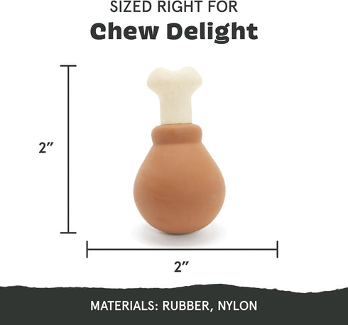 Barkbox Super Chewer Tough Dog Chew Toys for Aggressive Chewers, Dental Stimulating, Turkey - Small