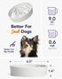 LE TAUCI Ceramic Slow Feeder Dog Bowls for Small Breed, 0.6 Cups Dog Food Dish for Fast Eaters, White