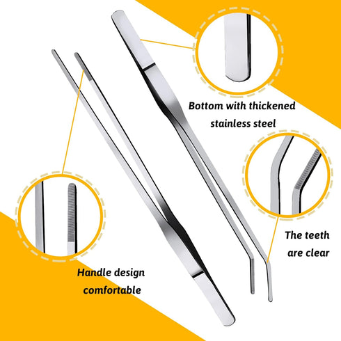 Fish Tank Cleaning Tools, 8 in 1 Aquarium Feeder Tools Kit, Stainless Steel Feeding & Plant Cleaner