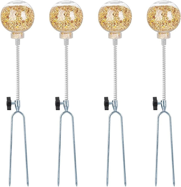 Kalekey Chicken Feeding Toy, Chicken Enrichment Toys with Spring and Metal Ground Stake,