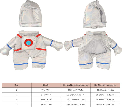 Cute Funny Pet Costume - Stylish Loose Dog Astronaut Costume for Christmas Party & Halloween Party (S)