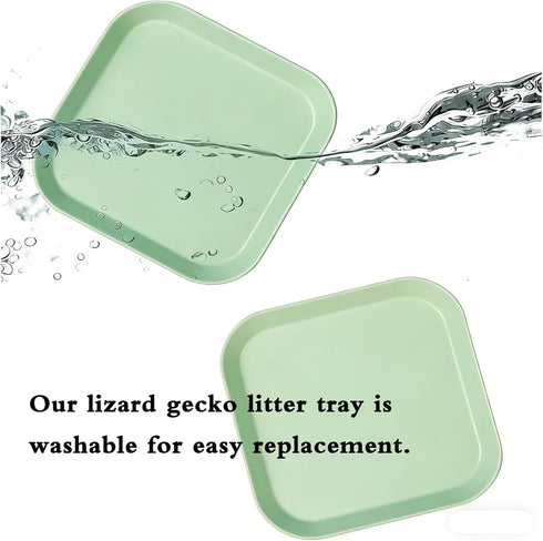 XFJYMXDM 4 Pcs Leopard Gecko Potty Pad, Reptile Lizard Gecko Latrine Trays, Leopard Gecko Tray for Lizard Reptile Gecko