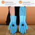 Long Sleeve Silicone Pet Grooming Gloves Cat Bathing Gloves Dog Massaging Gloves Pet Hair Removal Gloves Pet Shampoo Gloves for Kitchen, Bathroom and Pet Shop Use Purple