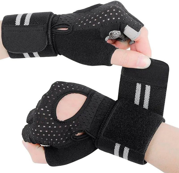 H&F Clicks Workout Gloves, Fitness Gloves for Women & Men, Breathable &