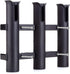 Fishing Rod Holder Bracket, Tube 3 Rod Rack for Boat, Kayak, Garage Storage or Truck, Side-Mount (Black)