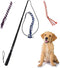 Flirt Pole for Dog - Interactive Chase and Tug of War Teaser Wand with 3 Fleece Rope Toy for Small Medium Large Dogs