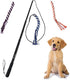 Flirt Pole for Dog - Interactive Chase and Tug of War Teaser Wand with 3 Fleece Rope Toy for Small Medium Large Dogs