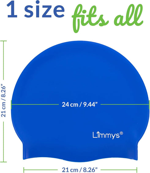 Limmys Unisex Swimming Cap for Men and Women, 100% Silicone Ladies Swim Caps, Premium Quality