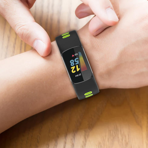 Soft Silicone Replacement Bands for Fitbit Charge 5, Compatible Wristband for Advanced Fitness & Health Tracker