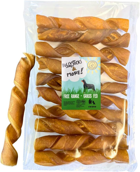 BULLYSTICKS & MORE 6 Inch Beef Collagen Springs for Dogs (10 Count)
