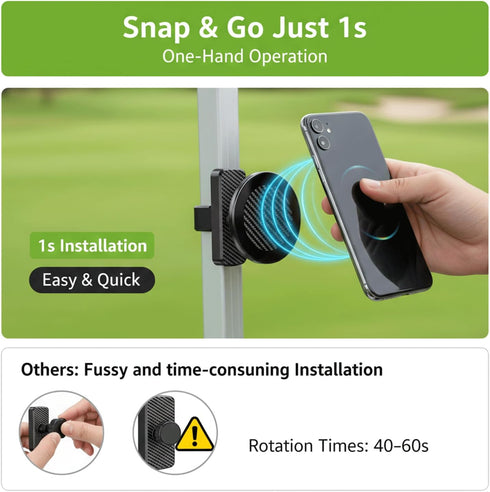 Vintly 2-Pack N52 360 Magnetic Golf Cart Phone Holder Mount with Strong Magnets and Rotation, Phone Mount Fits All