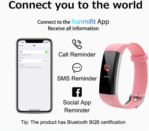 Fitness Tracker with Heart Rate, Activity Tracker, Sleep Monitor, Smart Watch Health Tracker, IP68 Pedometer Step