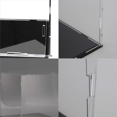 evron (16x13x14in; 40x33x35 cm) Display Case for Collectibles Assemble Clear Acrylic Box Alternative Glass Case