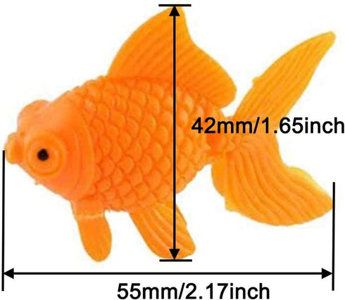 20 Pcs Fake Goldfish Artificial Orange Floating Fishes Ornament Decorations for Aquarium Fish Tank