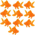 XMHF Aquarium Fish Bowl Tank Artificial Floating Plastic Orange Decor, Goldfish Ornament, 10PCS