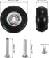 uxcell 40x18mm Replacement Luggage Wheels Repair Kit with 4 PU Bearing Wheels, Washers, Wrenches & Axle Screw