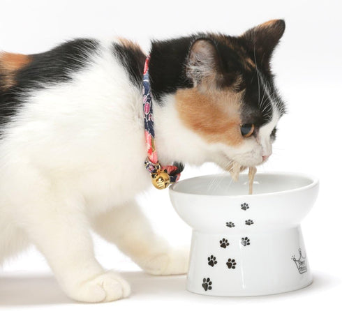 Necoichi Chirimen Hanabi Fireworks Cat Collar (Navy) with Bell - Safety Breakaway Soft Lightweight