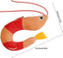 WOZUN Plush Shrimp Cats Toy Catnips Peppermint Bells Dolls Promotes Exercise and Reduces Boredom Washable Shrimp